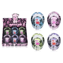 Premium Glass Ashtray Flamingo Stone 6CT