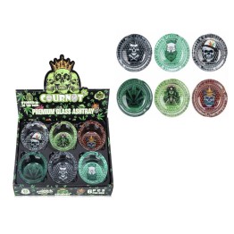 Premium Glass Ashtray COURNOT 6CT