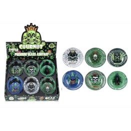 Premium Glass Ashtray COURNOT 6CT