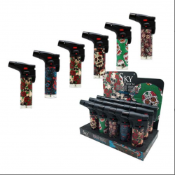 Sugar Skull Torch Lighter 4" 15/DLY