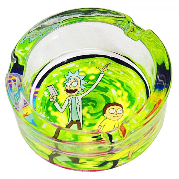 Glass Ashtray Rick and Morty