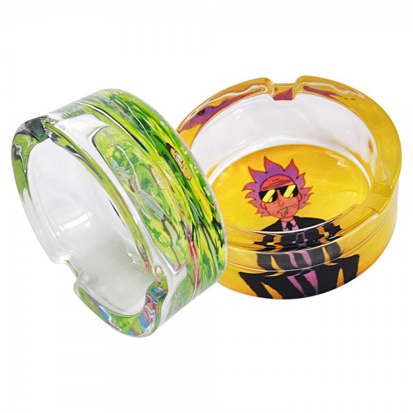 Glass Ashtray Rick and Morty